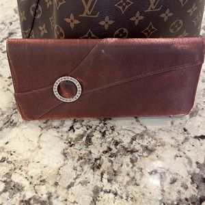 New clutch bag never used brown diamond and brown crystals